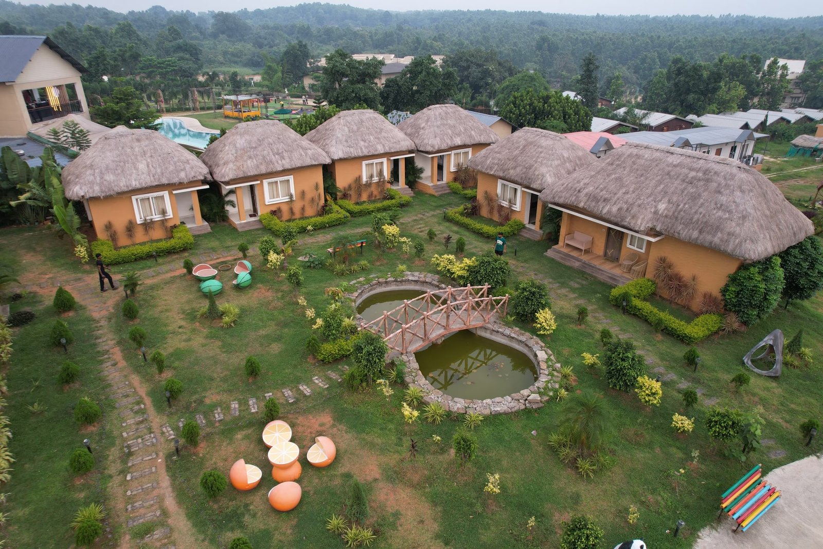 The Divine Oasis evening view from the hilltop seating area โ Ajodhya Hill, Purulia